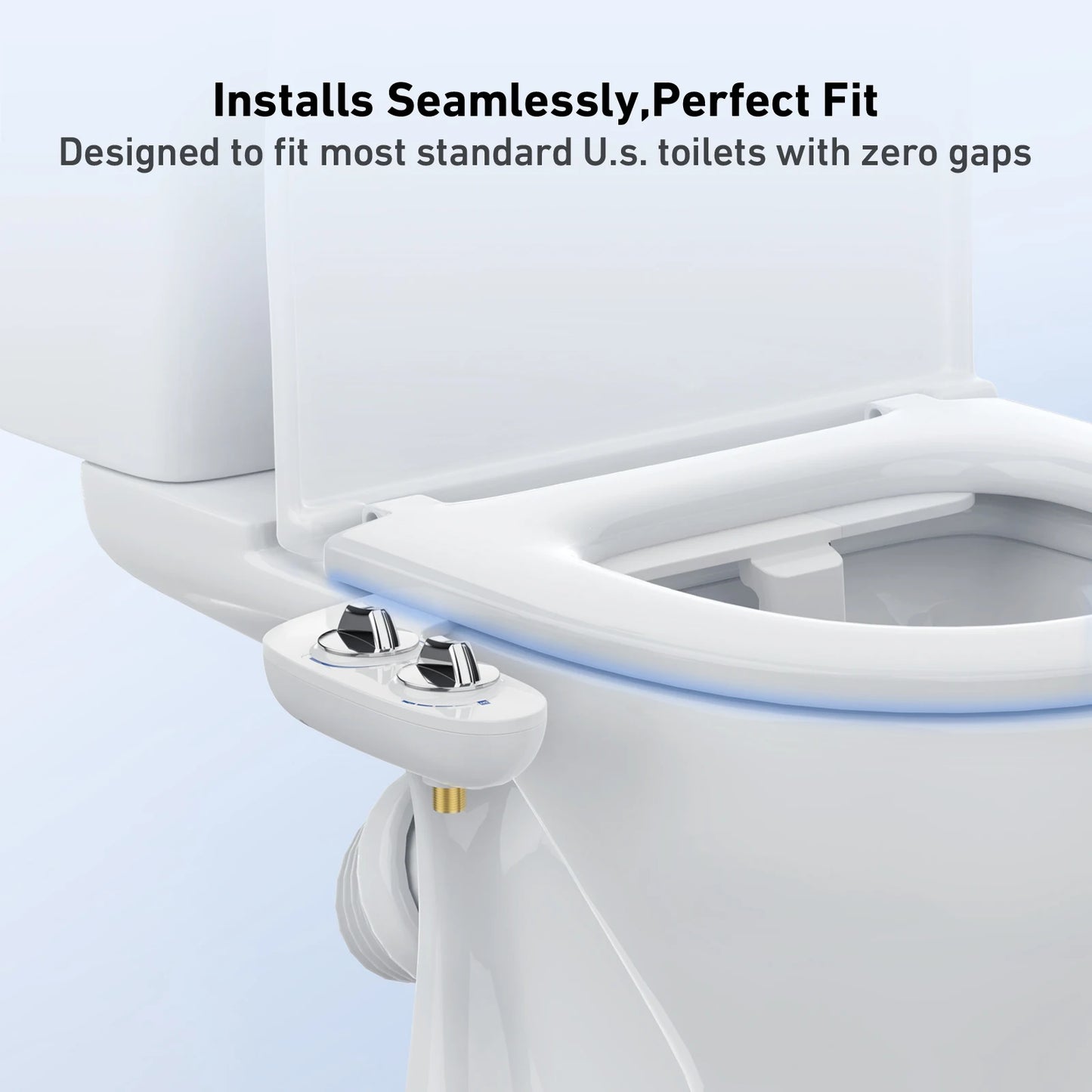 HiMISS Bidet Attachment For Toilet Self-Cleaning Dual Nozzles