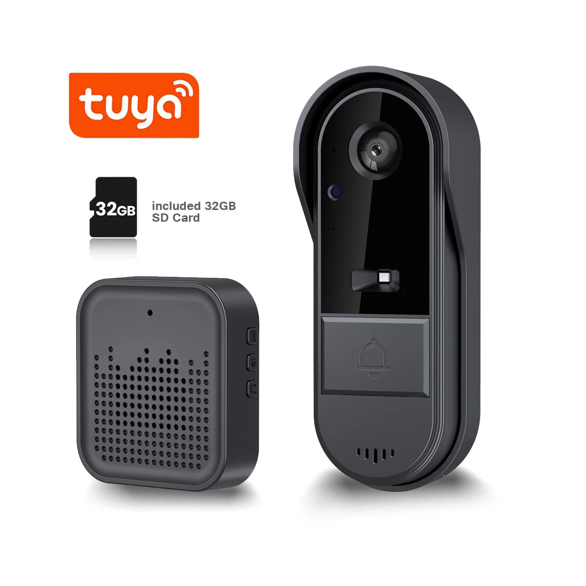 XBIBI Tuya WiFi Doorbell Two Way HD 1080P With Cloud