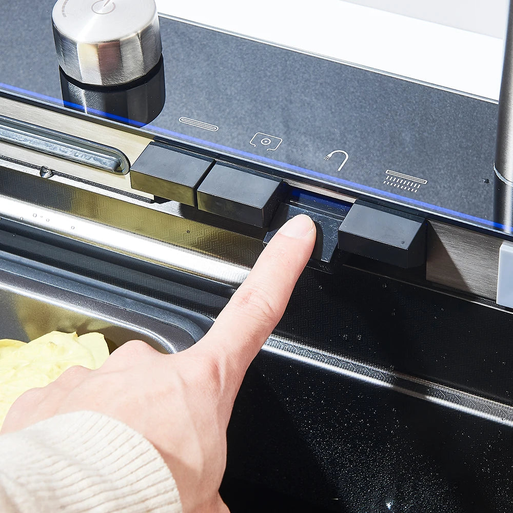 MYQualife Stainless Waterfall Sink Faucet SoapDispenser