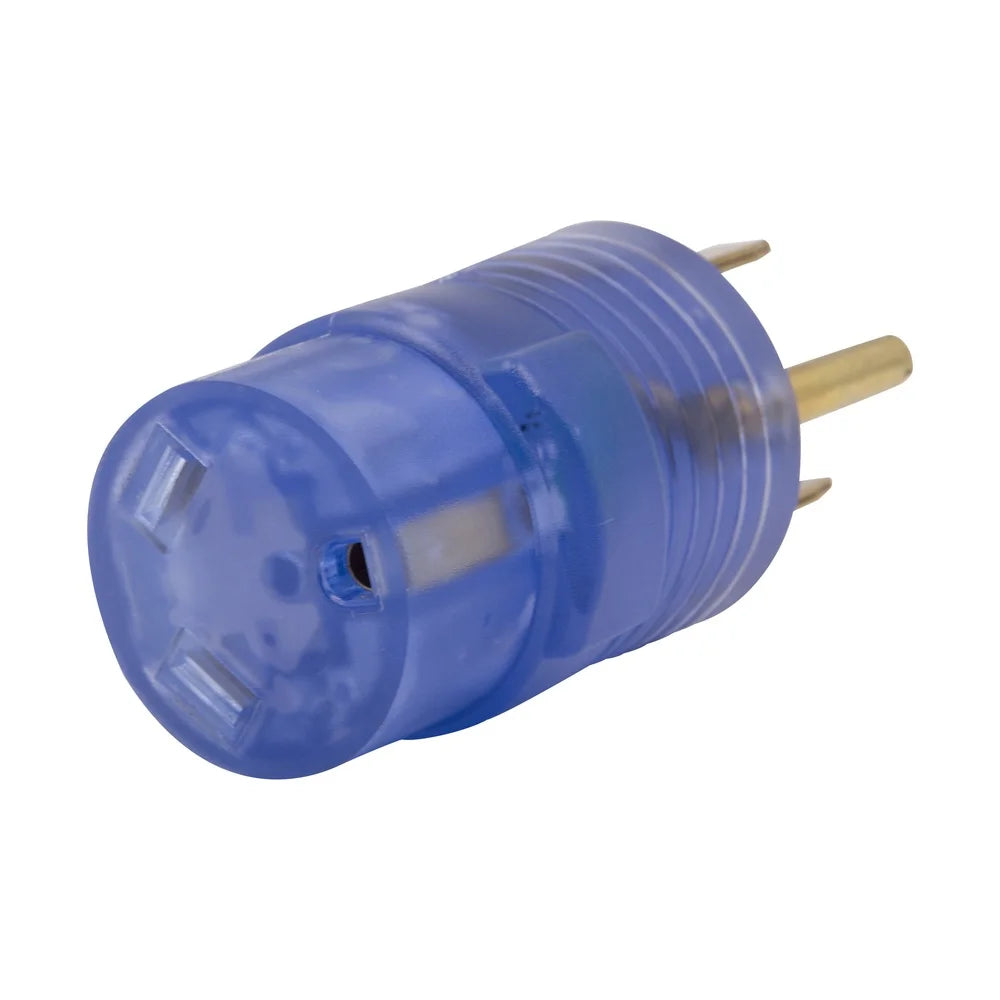 50 Amp to 30 Amp RV Power Adapter Durable PVC Connector Universal Plug Camper Motorhome Campgrounds Recreational Use DPT30F50M