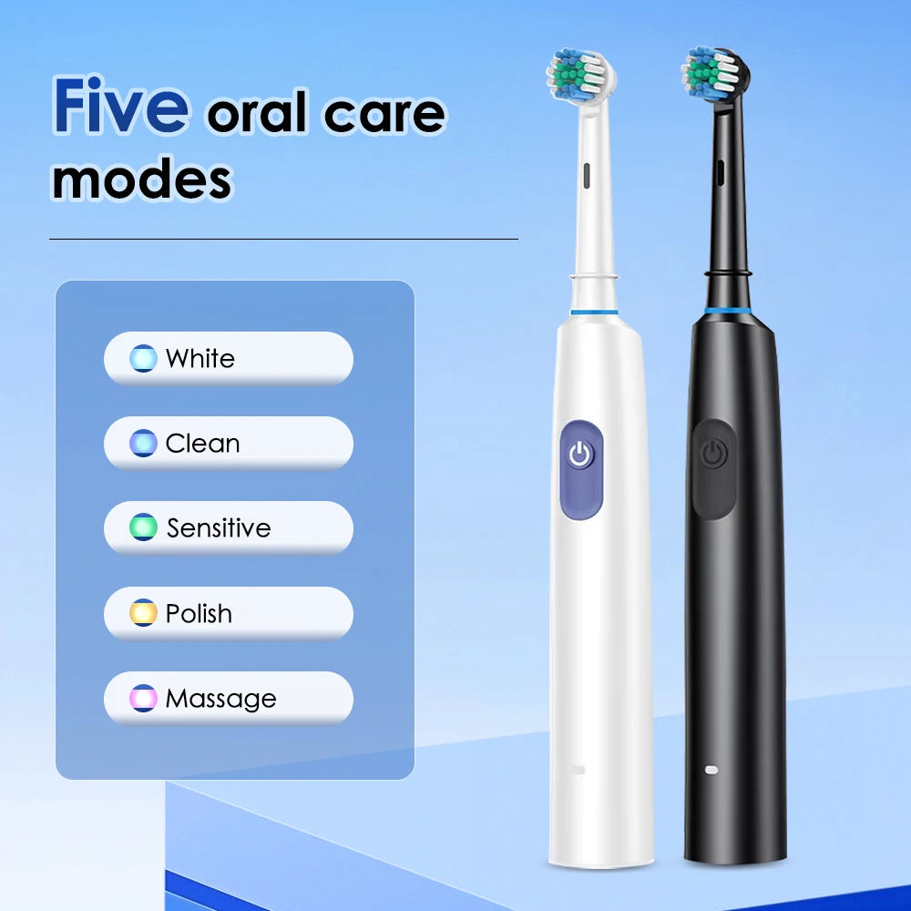 AFDEAL Smart Rotating Electric Toothbrush With 4 Heads