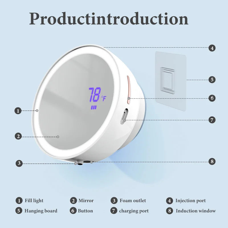 Hign-concerned Automatic Touchless Foaming Soap Dispenser USB Rechargeable