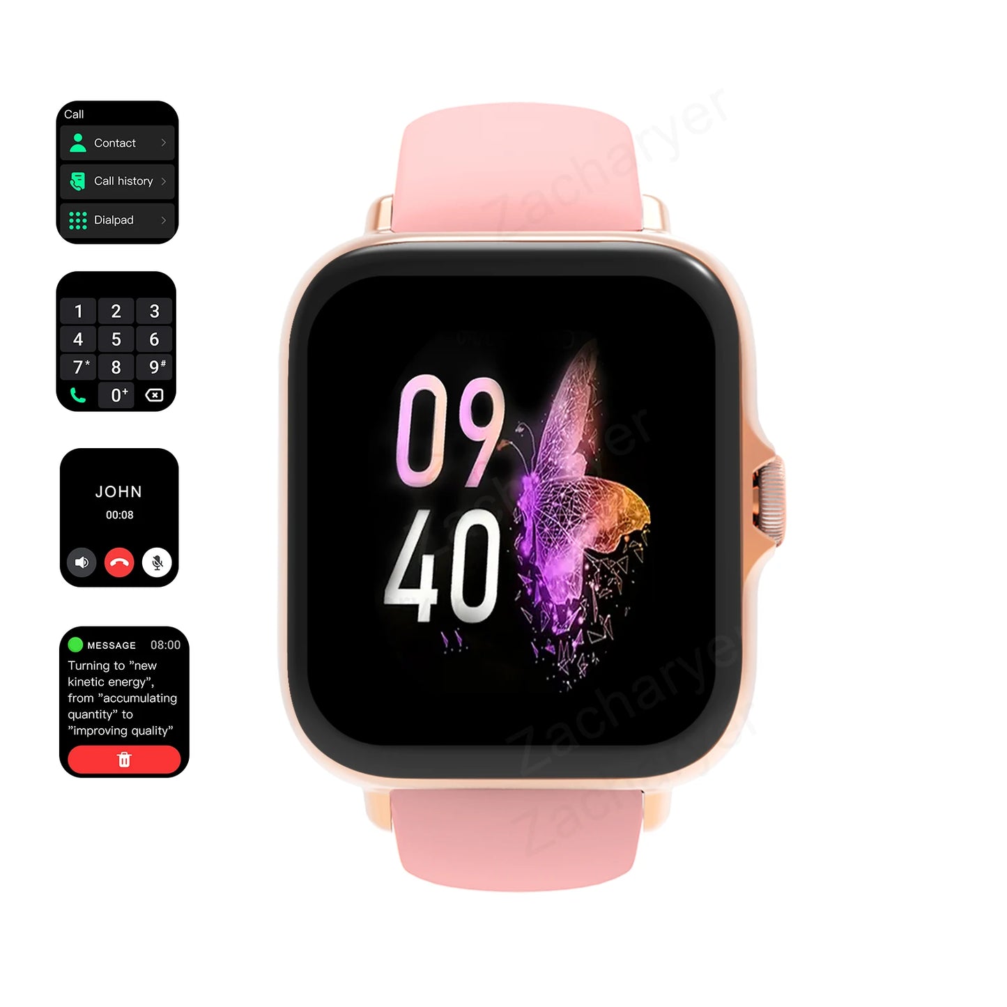 Smartwatch Bluetooth Call Touch Dial Android iPhone Fitness