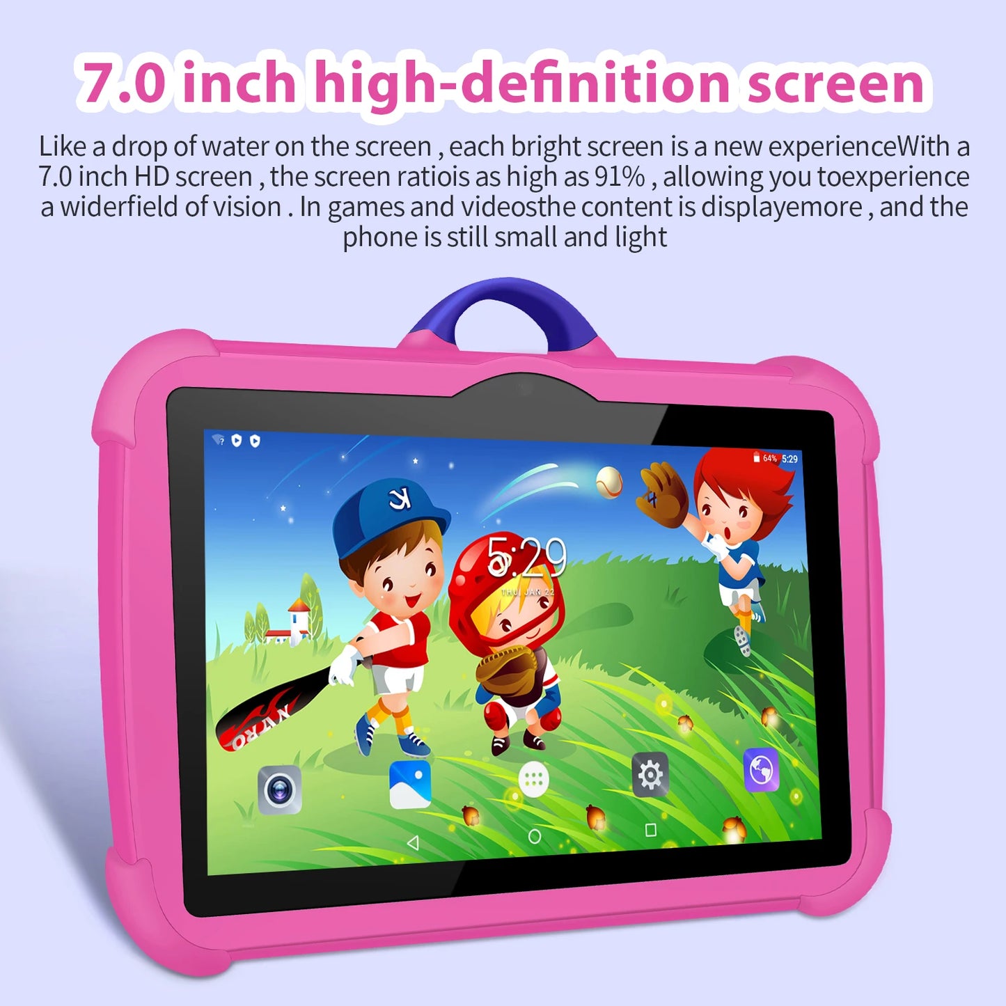 BDF Kids Tablet Quad Core Android Education 4GB RAM 64GB