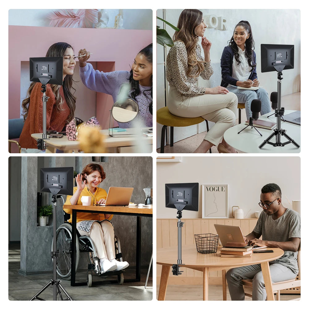 14 Inch Bi Color Dimmable LED Panel Light With Tripod