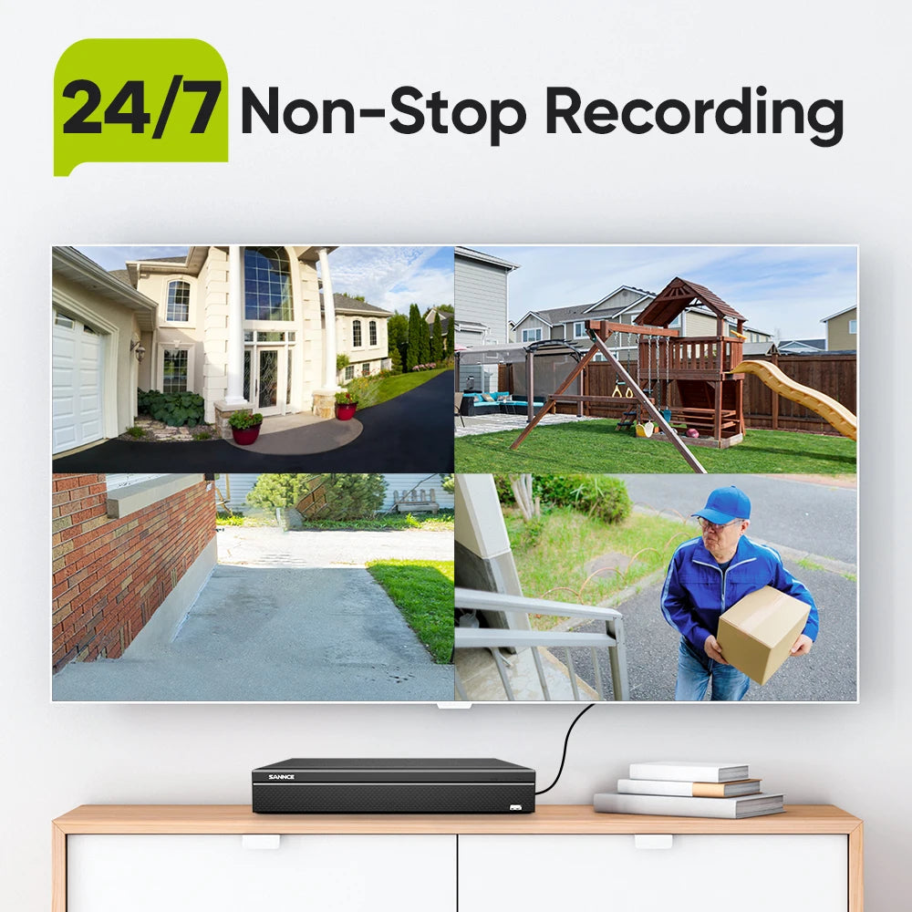 SANNCE 5MP POE Outdoor Weatherproof Bullet Camera Kit