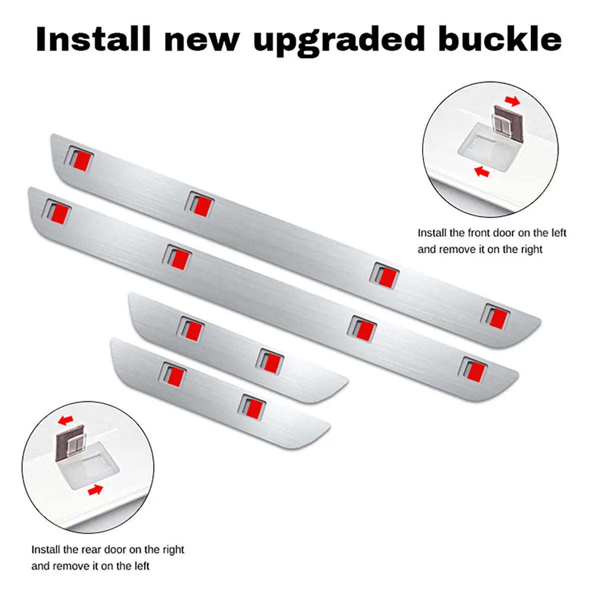 4pcs Car LED Welcome light Door Threshold Welcome Decorative lights Auto Pedal LED Atmosphere lights RGB Interior Light Strip