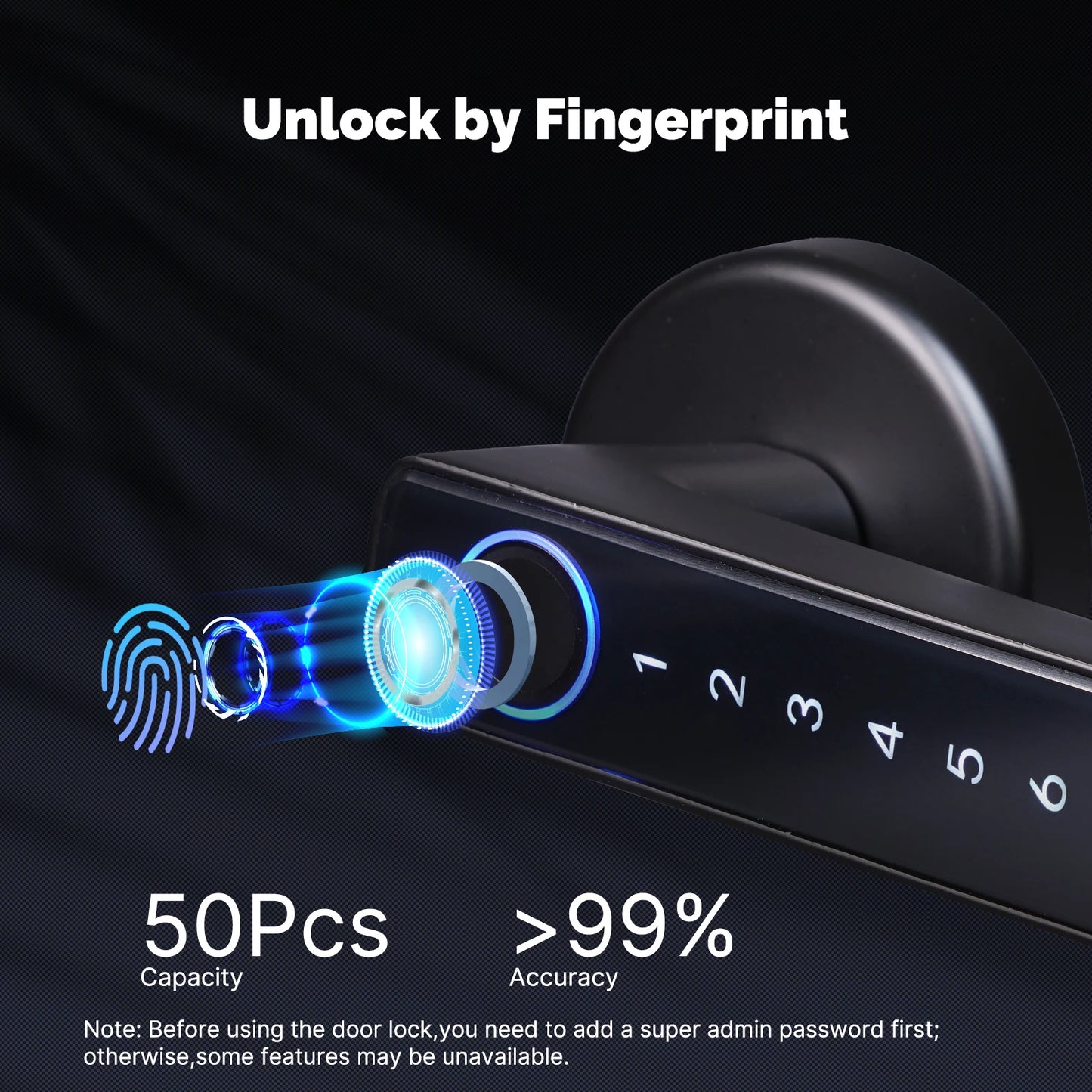 MOES Tuya Bluetooth Fingerprint Door Lock APP Remote Unlock