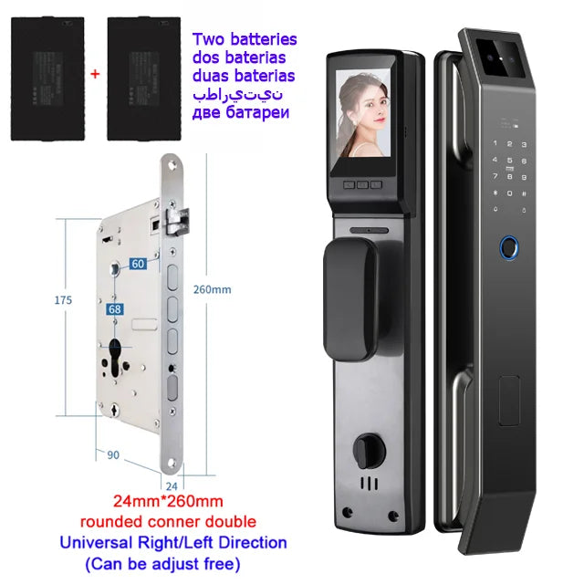 3D Face Recognition Door Lock With Camera And Fingerprint