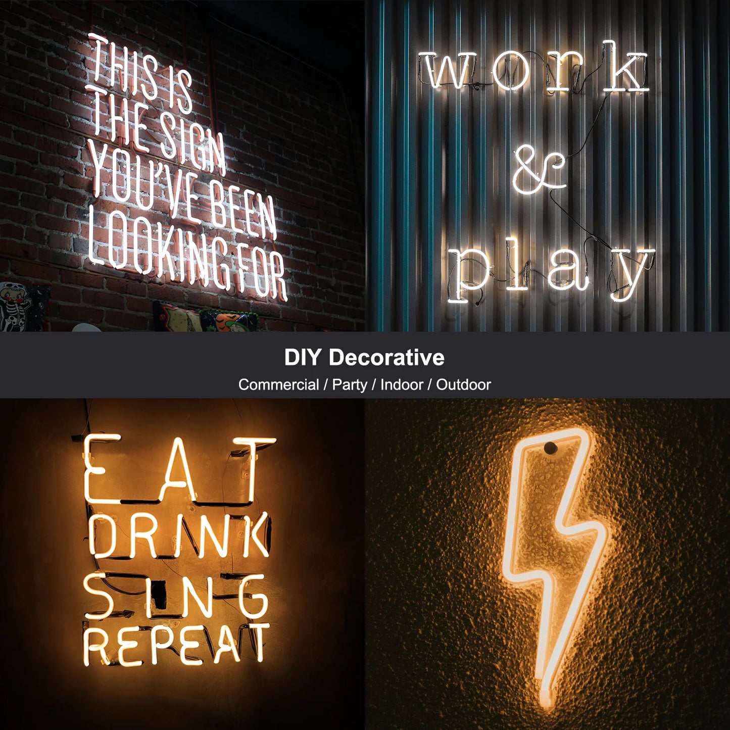 Neon LED Strip Lights 24V Dimmable Remote IP67 Waterproof