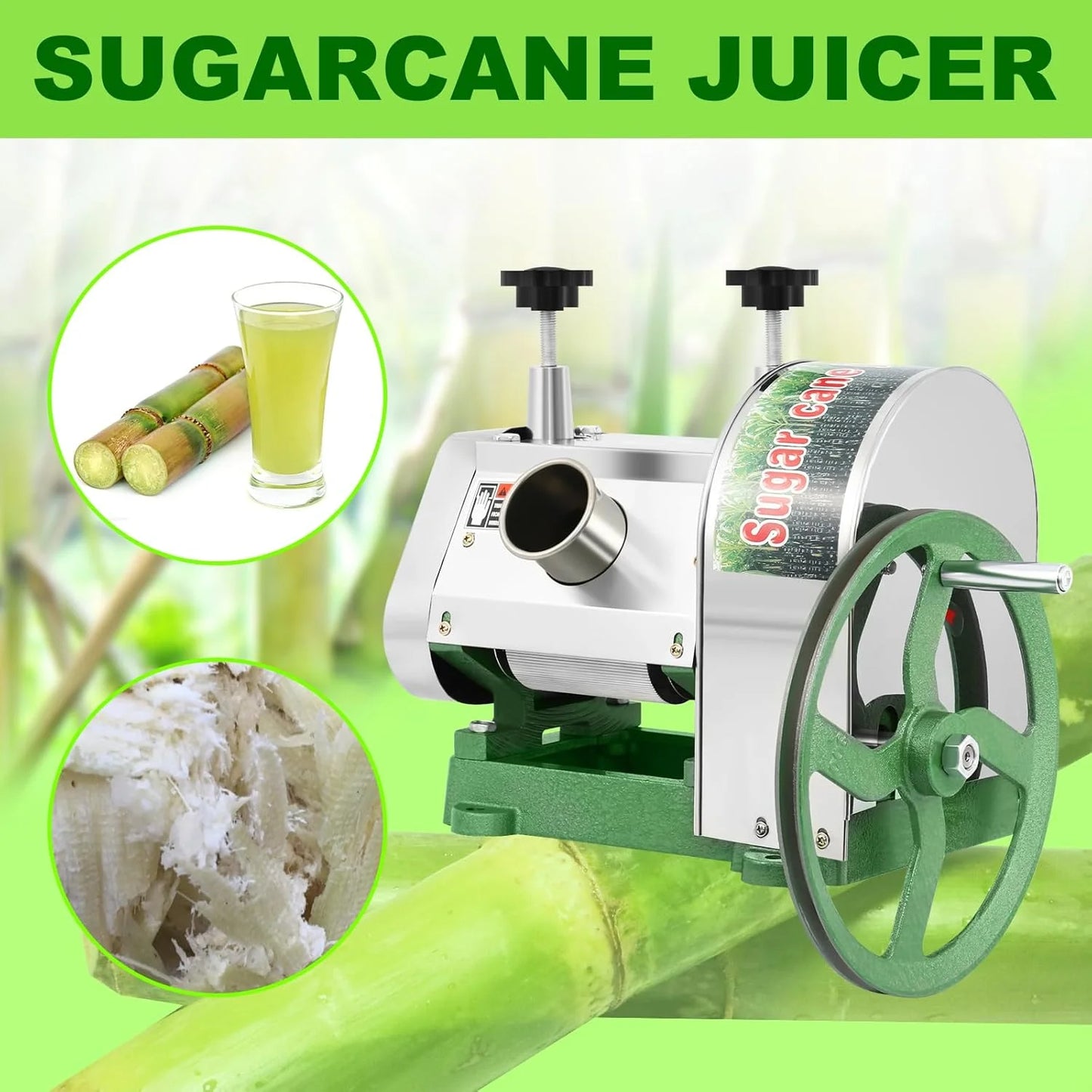Manual Sugar Cane Juicer Machine Stainless Steel Juice Press