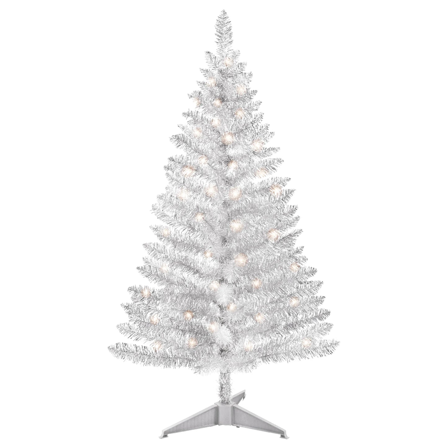 Lixhey Classic Tinsel Christmas Tree With Stable Stand