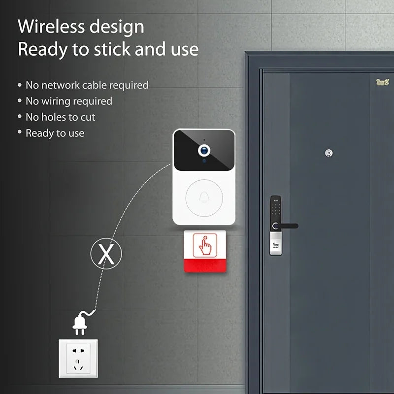 Smart Wireless Doorbell With HD Camera And Two Way Audio