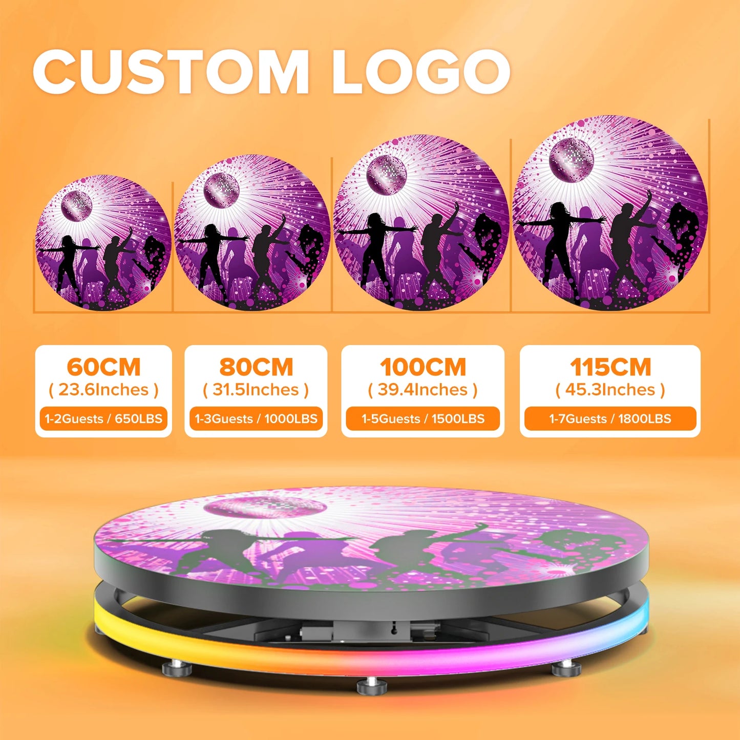 360 Photo Booth Flight Case RGB Ring Light App Remote