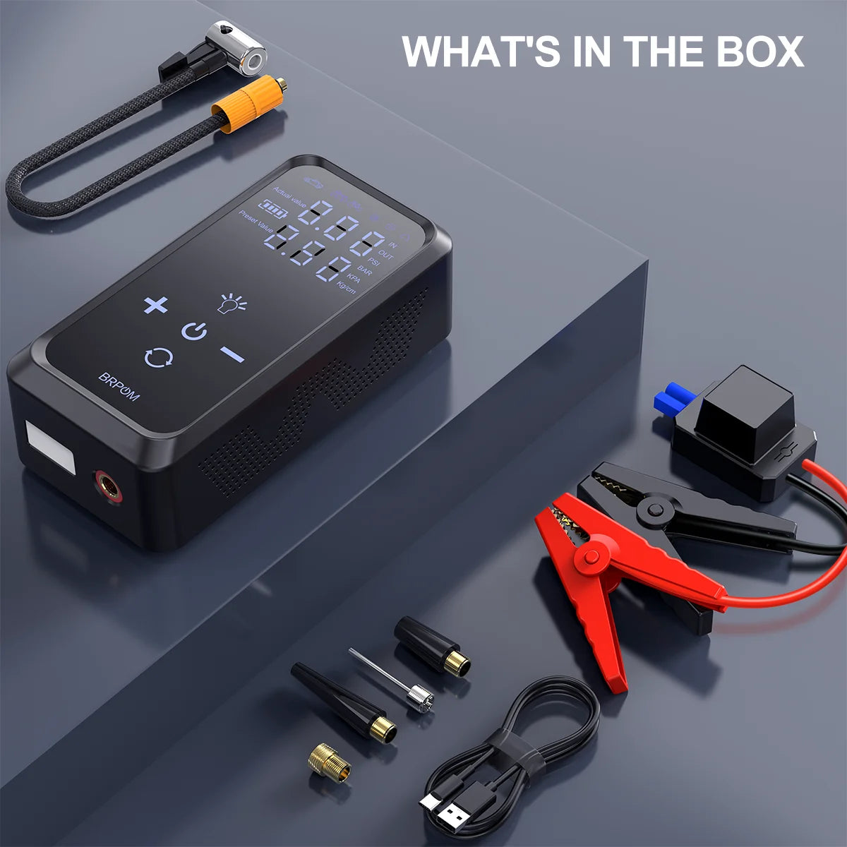 Biuble 8000A Jump Starter 26800mAh USB LED Light For Cars
