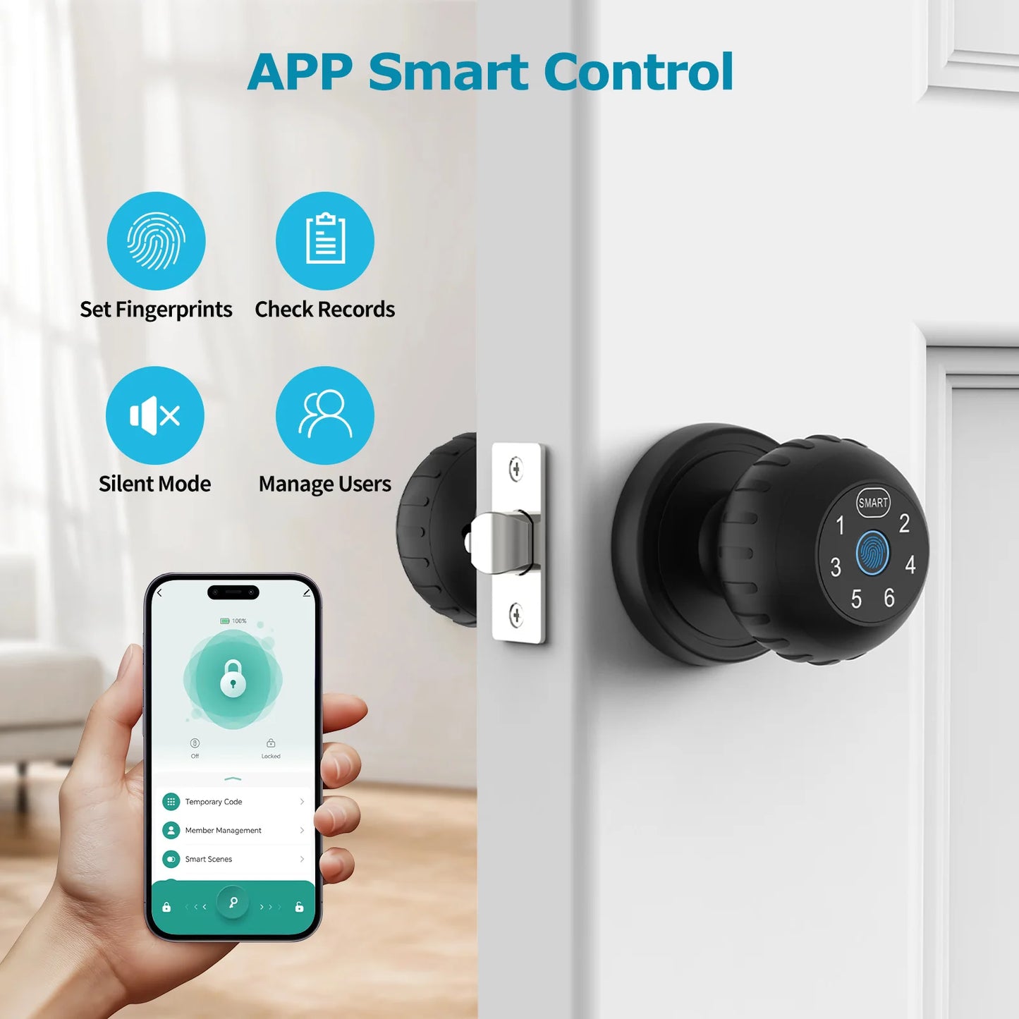 Viladepot D2 Smart Lock Fingerprint Door Lock With App Control