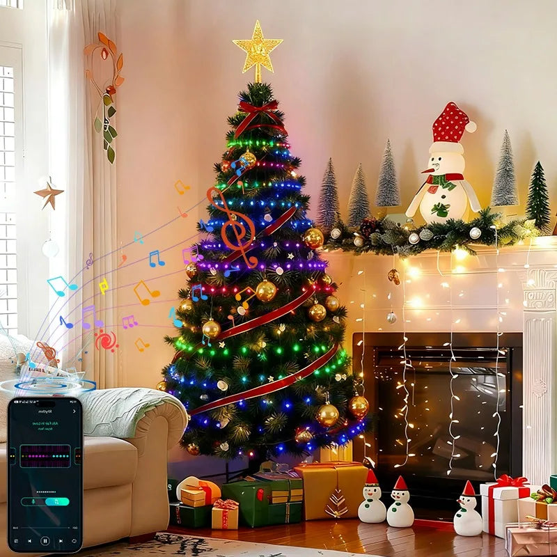 MIMIRGB Smart Christmas Tree Lights With App Control Diy Modes