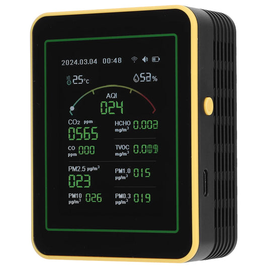 Tuya WiFi 15 in 1 Air Quality Detector CO/CO2/HCHO/TVOC/AQI/PM0.3/PM1.0/PM2.5/PM10 Air Quality Tester Temperature Humidity Meter