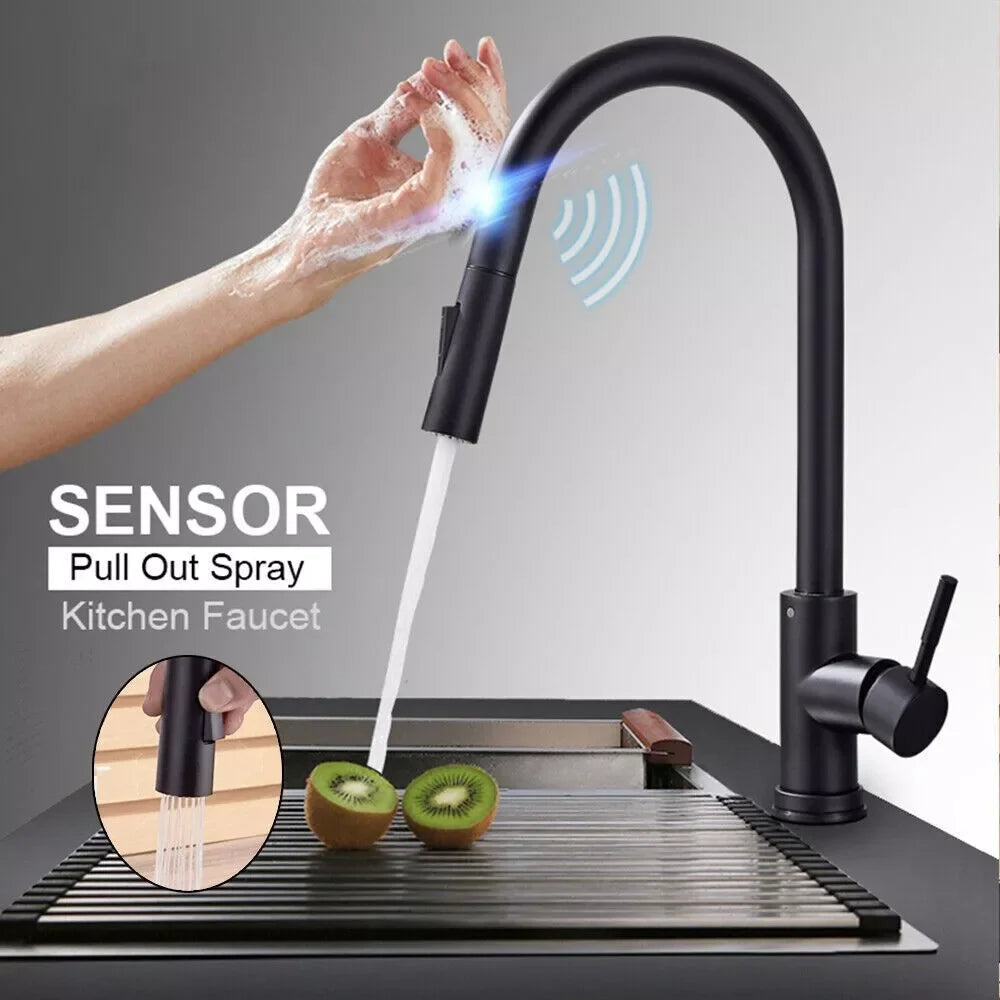 MyQualife Pull Out Sensor Kitchen Faucet With Touch Control