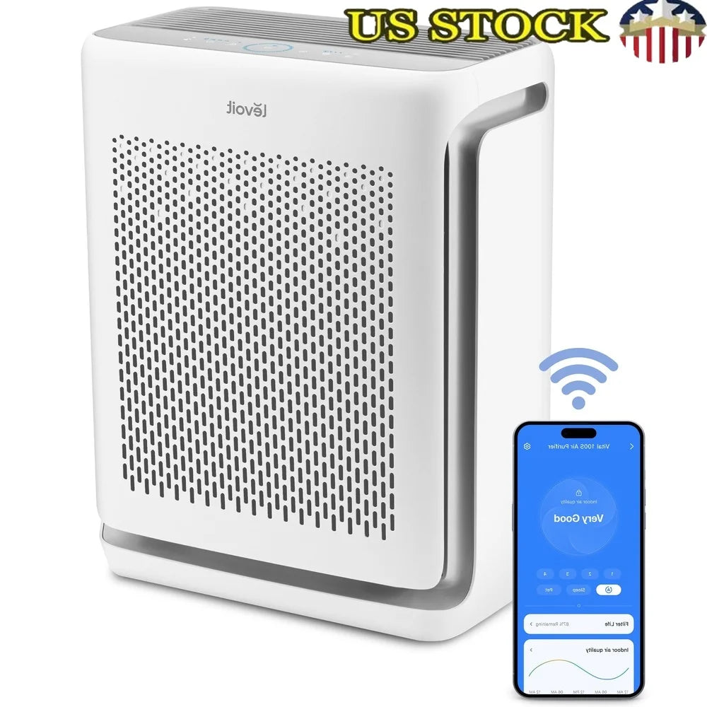 Smart Air Purifier For Medium Room 3 Stage Filtration Remote