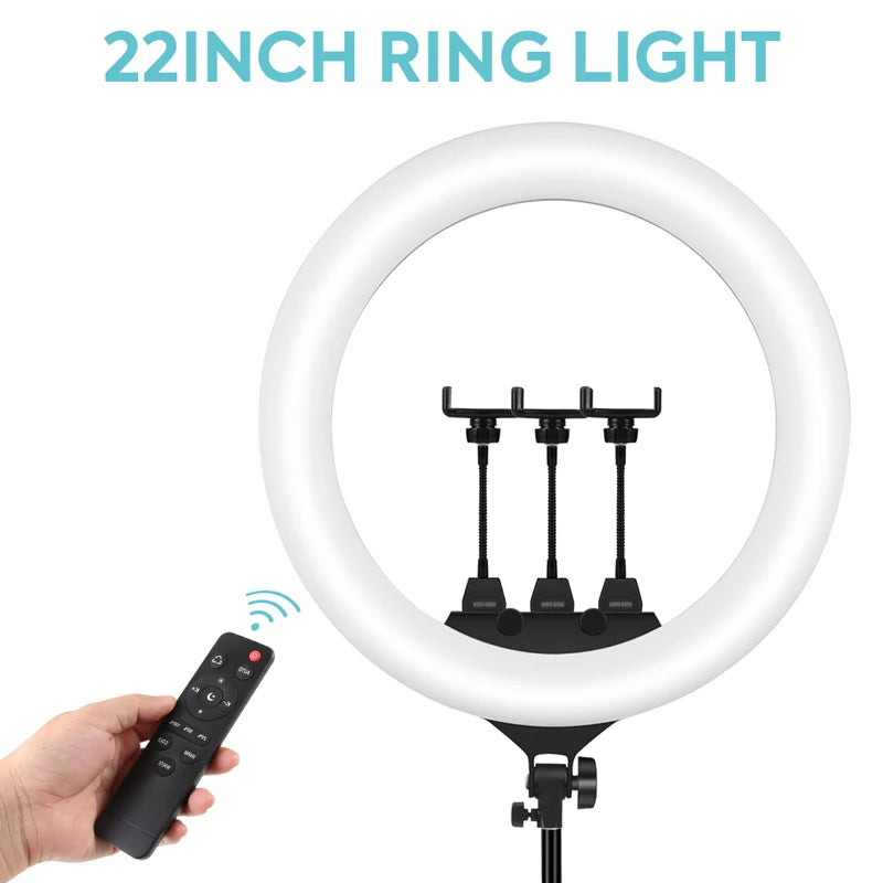 Byncceh ZB F488 22in Ring Light 60W With Stand Phone Holder