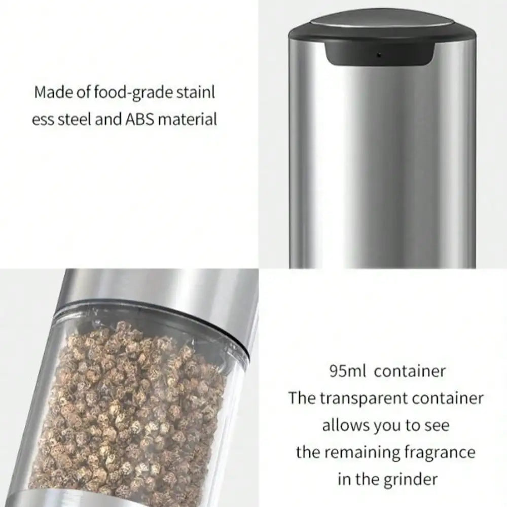 Electric Salt And Pepper Grinder Set With Base And Automatic