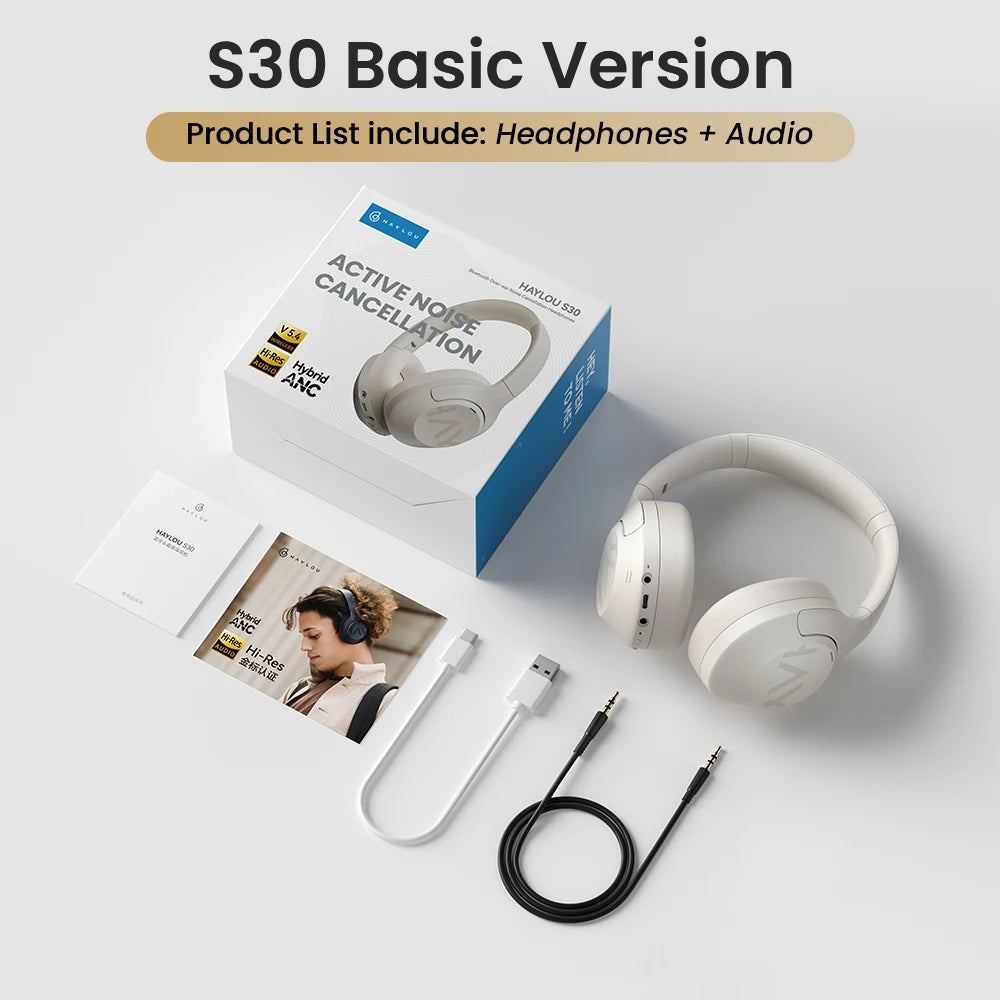 Haylou S30 ANC Wireless Headphones Bluetooth 5.4 HiRes