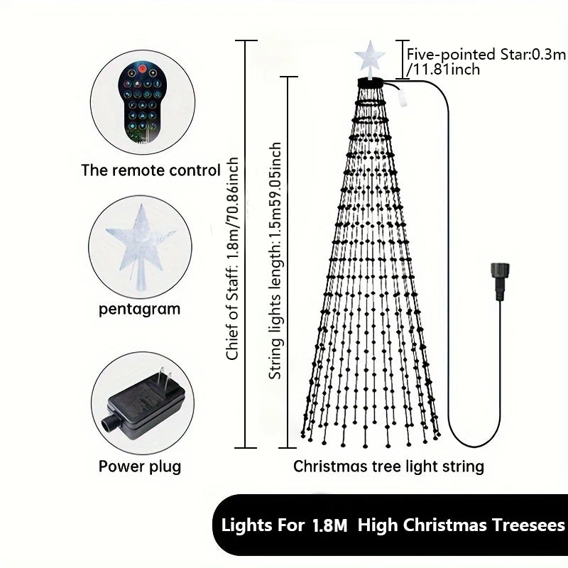 MIMIRGB Smart Christmas Tree Lights With App Control Diy Modes