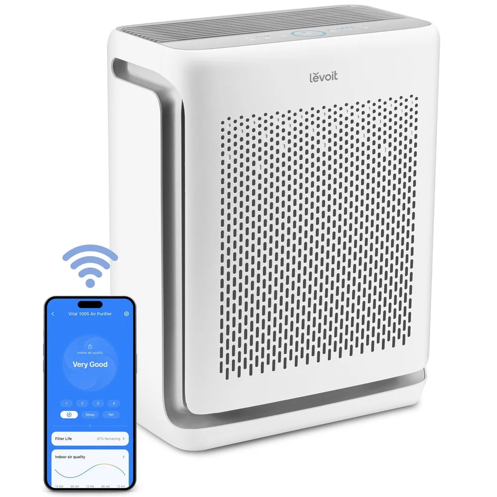 Smart Air Purifier For Medium Room 3 Stage Filtration Remote