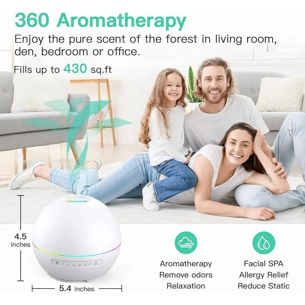 2 Pack Essential Oil Diffuser Aromatherapy Humidifier 10H