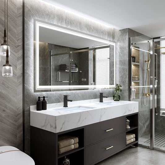 Wisfor LED Bathroom Mirror With Lights Anti Fog Dimmable