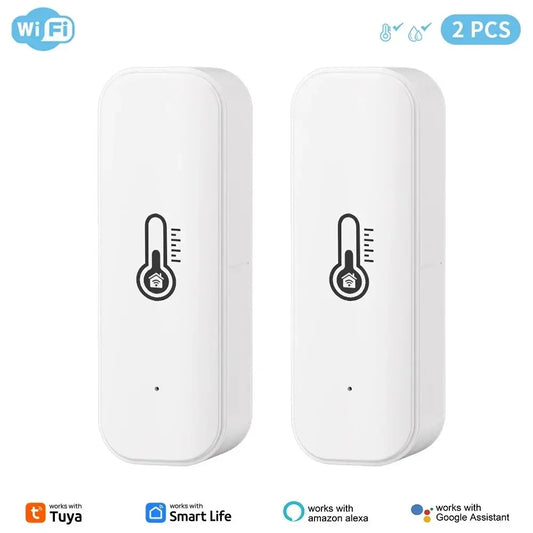 WiFi Temperature Humidity Sensor Home Connected Thermometer Compatible With Smart Life Alexa Google Assistant Minco heat mh