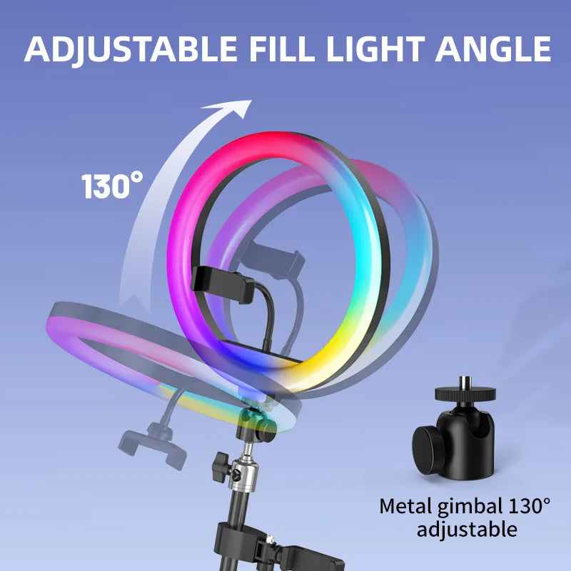 360 Photo Booth 31.5 Inch For 3 People RGB Ring Light Glass