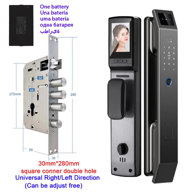 3D Face Recognition Door Lock With Camera And Fingerprint