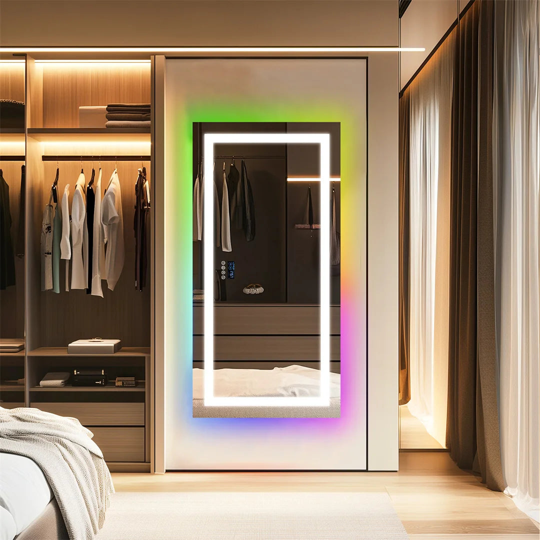 LUVODI RGB Backlight Bathroom Mirror With Bluetooth Speaker