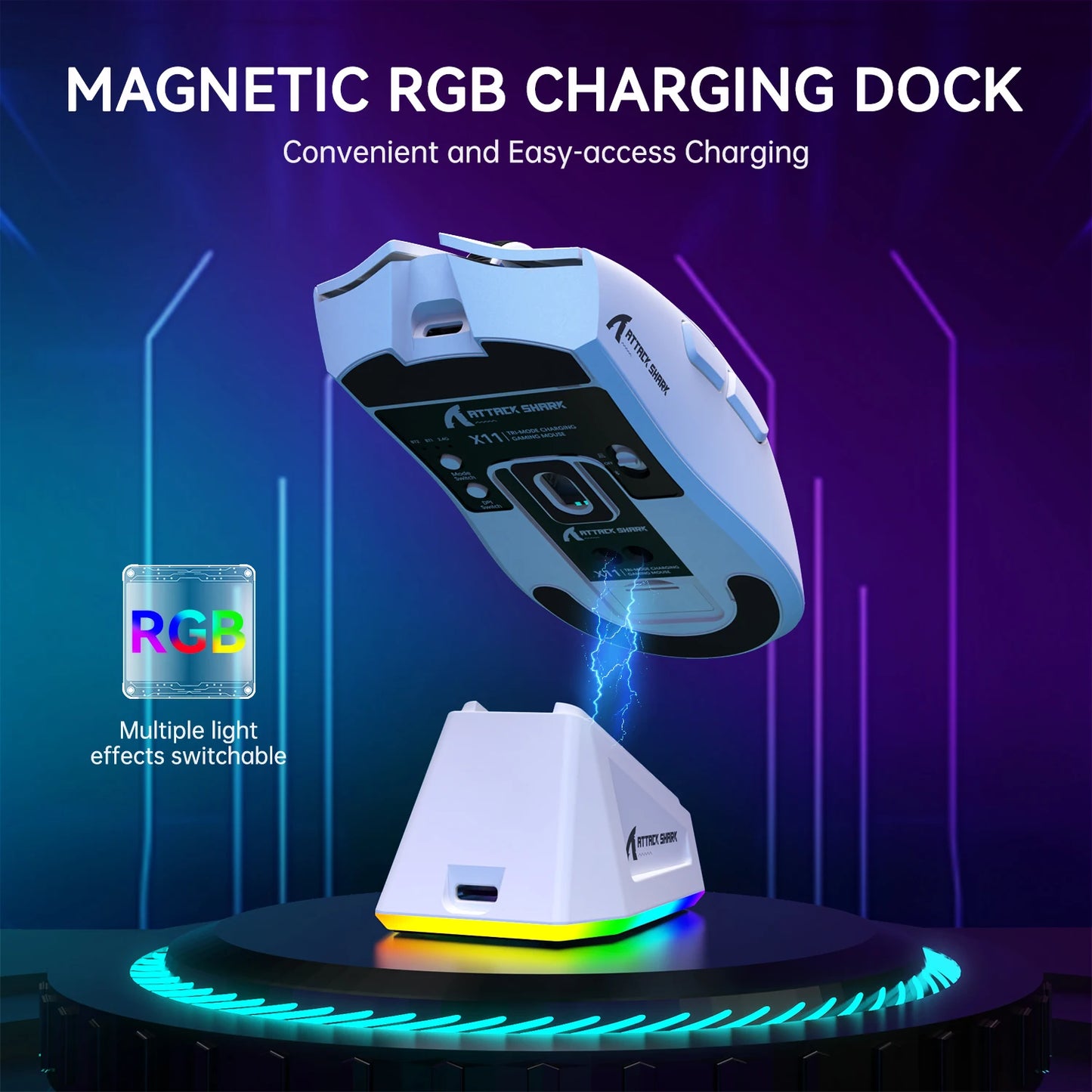 Attack Shark X11 Wireless Gaming Mouse With RGB Backlight