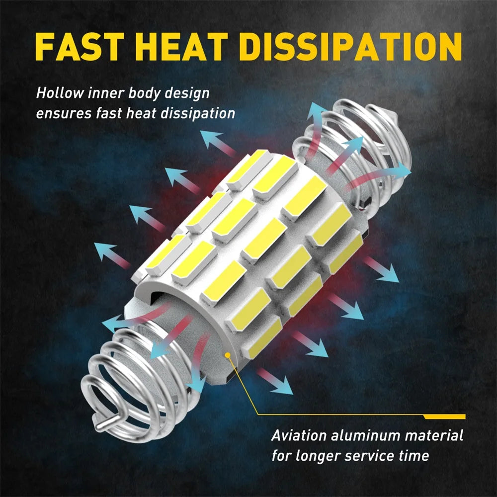 AUXITO C10W C5W LED Festoon Canbus Car License Plate Lamp