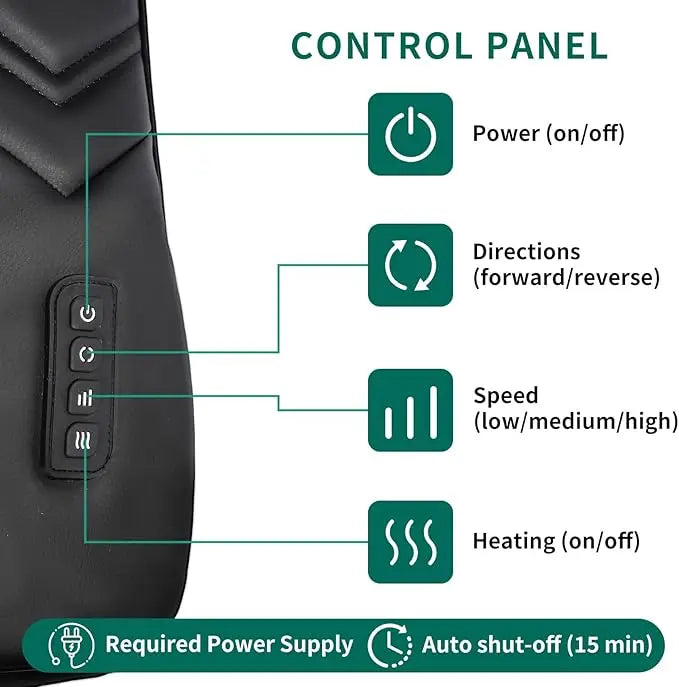 Electric Shiatsu Massage Pillow With Heat For Neck And Back