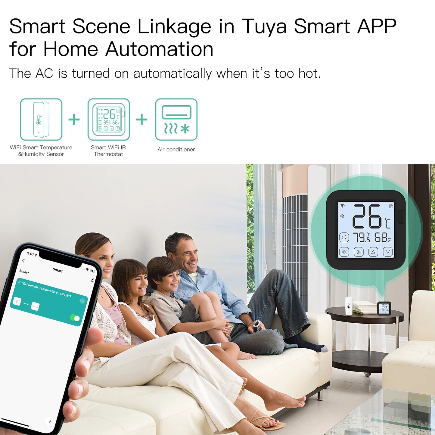 MOES Tuya Smart WiFi Temperature Humidity Sensor Hygrometer