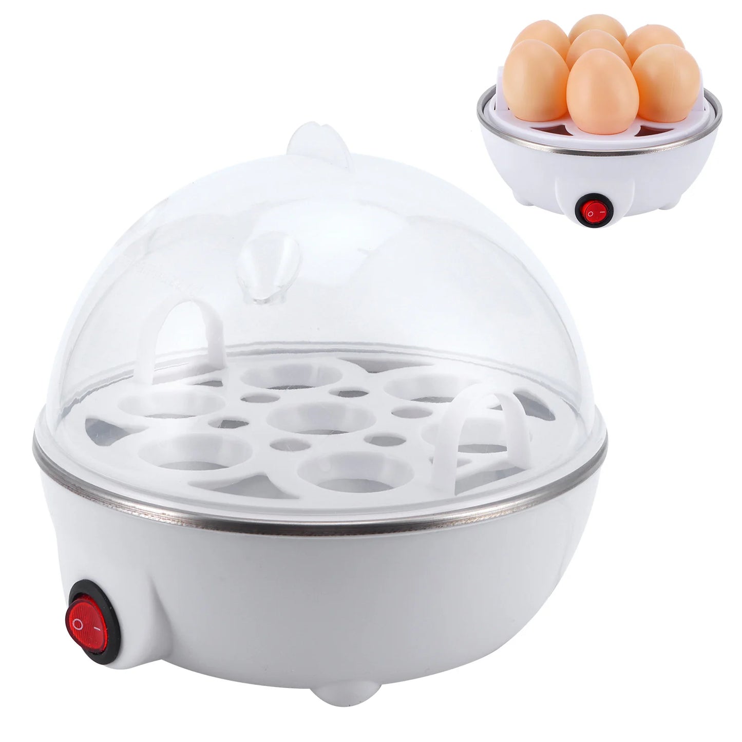 Romellar Electric Egg Boiler Multifunctional Poacher for Kitchen Use