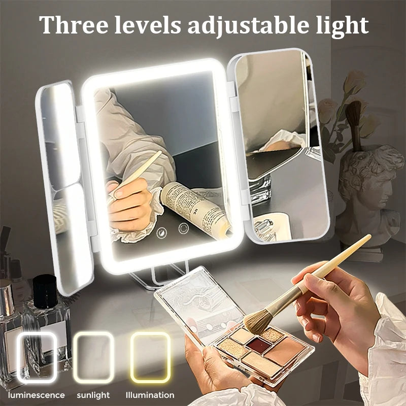 SEJOY Makeup Mirror LED Lights Adjustable Rechargeable For Dorm