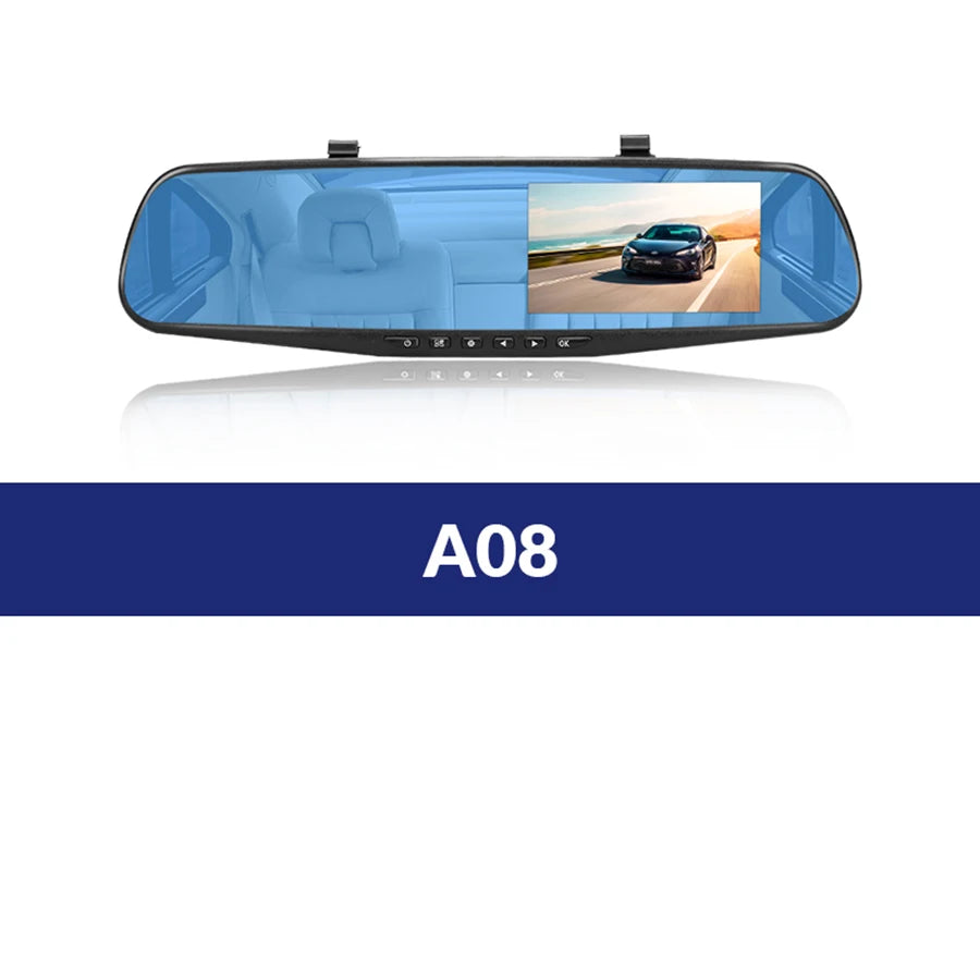 E Ace Dash Cam Four Point Three Inch DVR Mirror Dual Lens