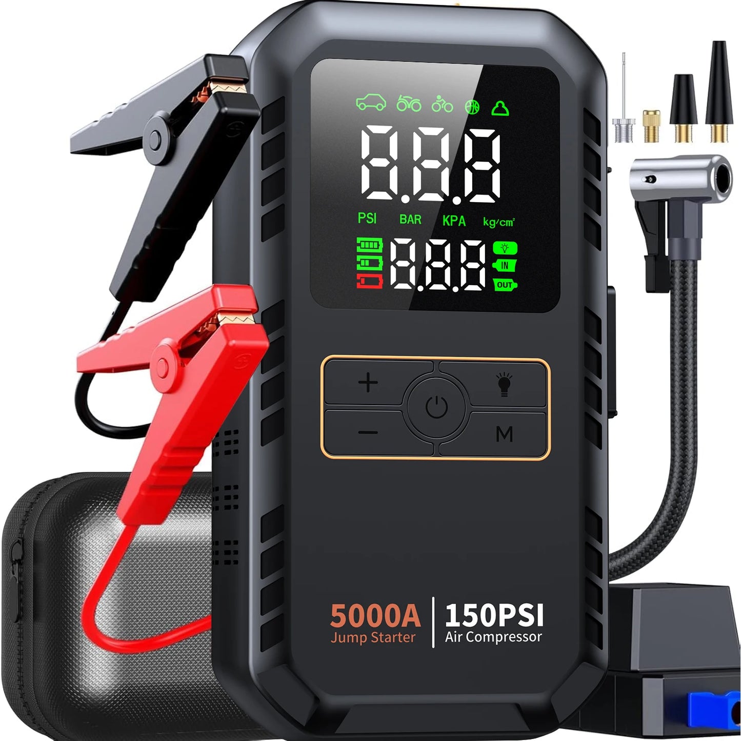 PAIVIROKU 4-In-1 Car Jump Starter With Air Compressor