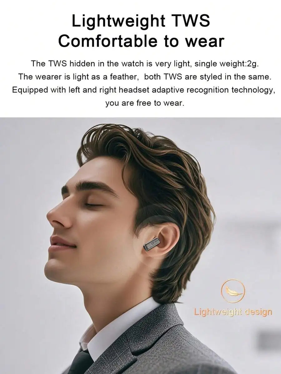 Dual Display Smartwatch With Built In Earbuds And Camera