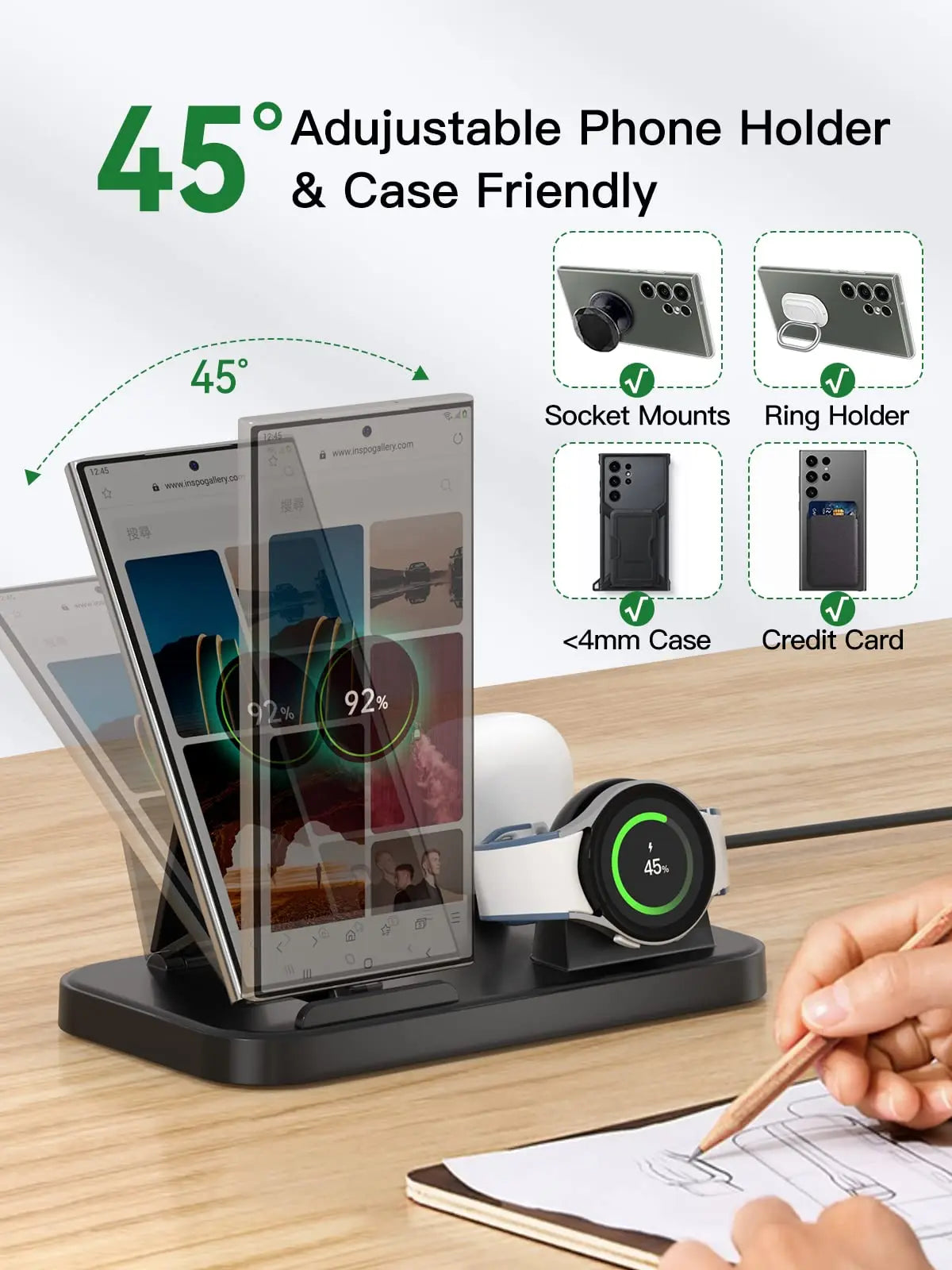 3 in 1 Samsung Galaxy Phone and Watch Wireless Charger