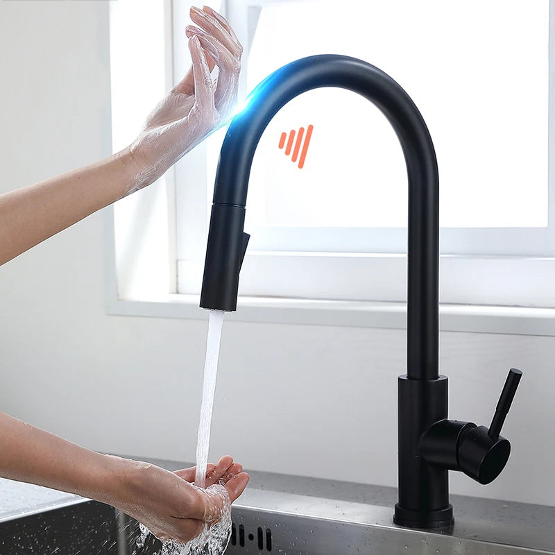 WANFAN Sensor Kitchen Faucet Inductive Touch Single Handle