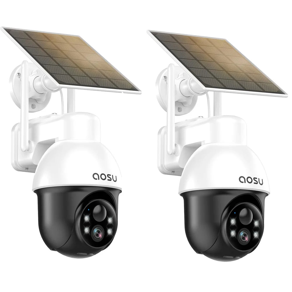 AOSU PTZ Solar Camera 3MP Wireless 2 4G WiFi CCTV AI