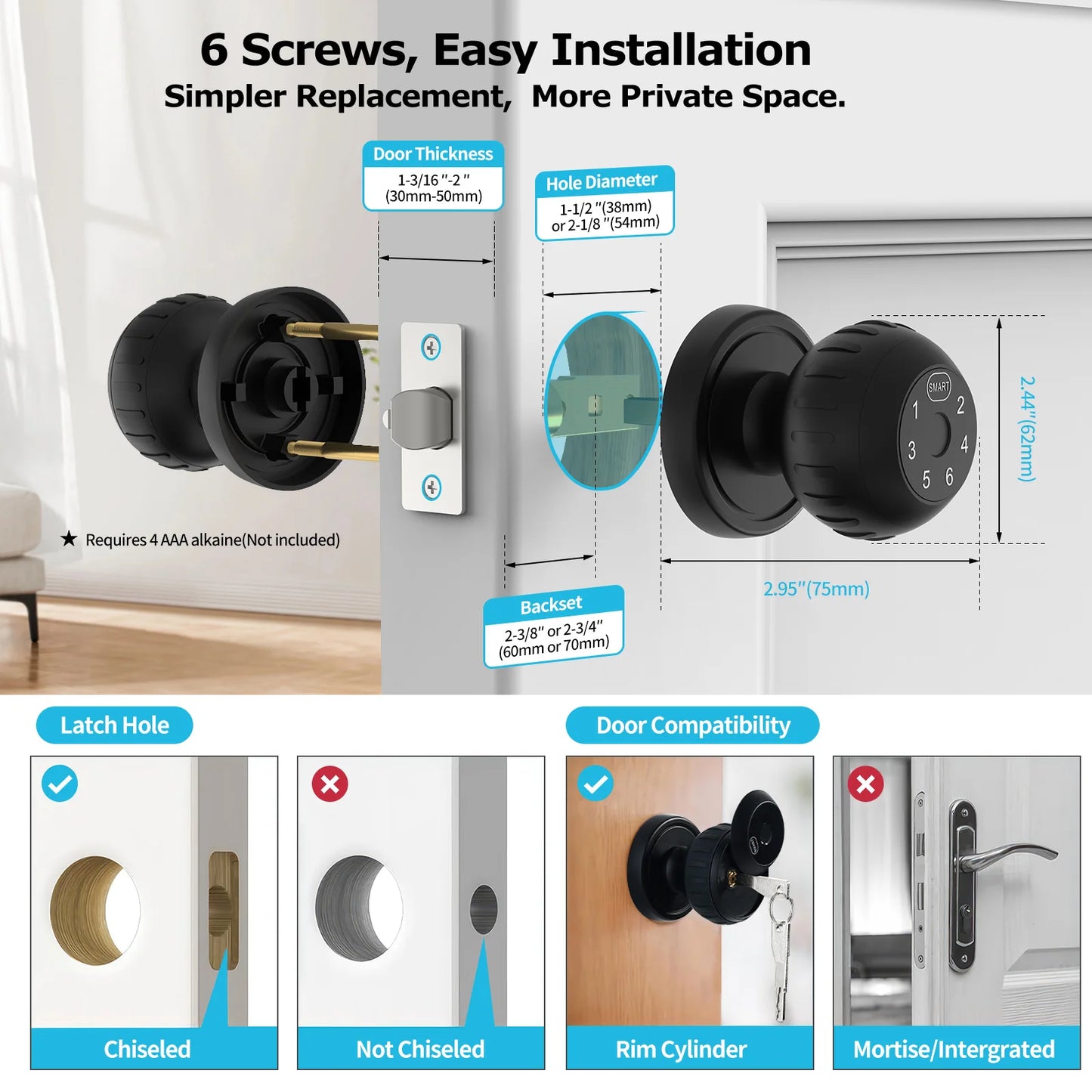 Viladepot D2 Smart Lock Fingerprint Door Lock With App Control