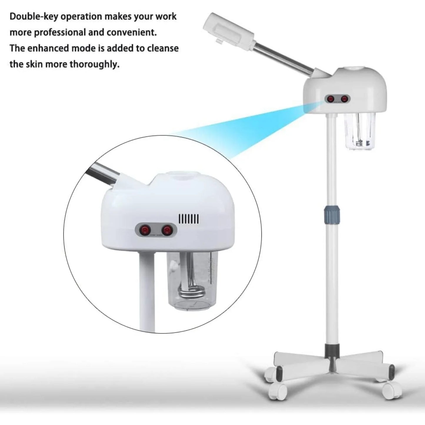 Professional Facial Steamer 360 Degree Rotating Nozzle