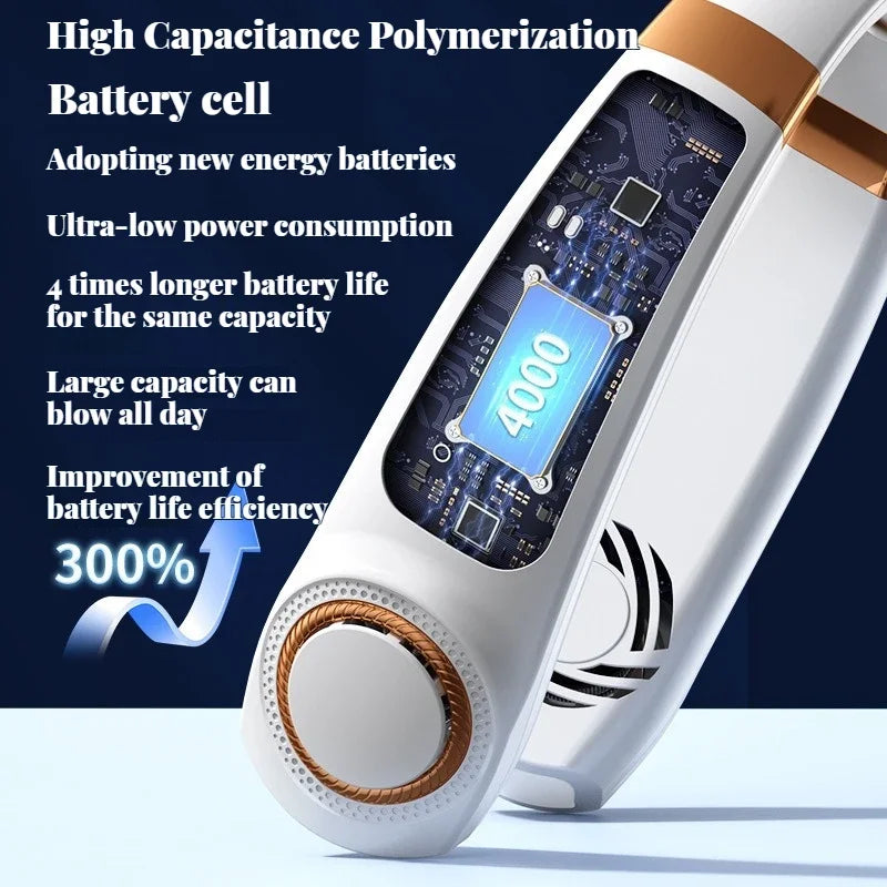 Hign-concerned Hanging Neck Fan Bladeless Portable Quiet